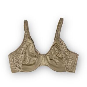 Bali Side Support Minimizer Bra Tan Underwire Style DF1004 Women’s Size 40D